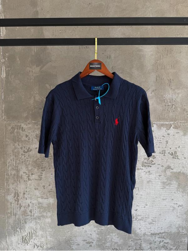 US01 Polo yaka triko lacivert tshirt
