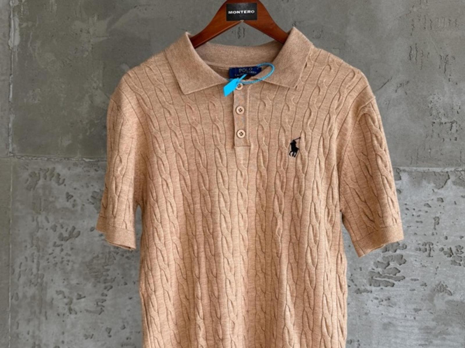 US01 Polo yaka camel tshirt