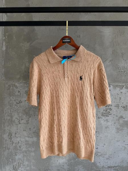 US01 Polo yaka camel tshirt
