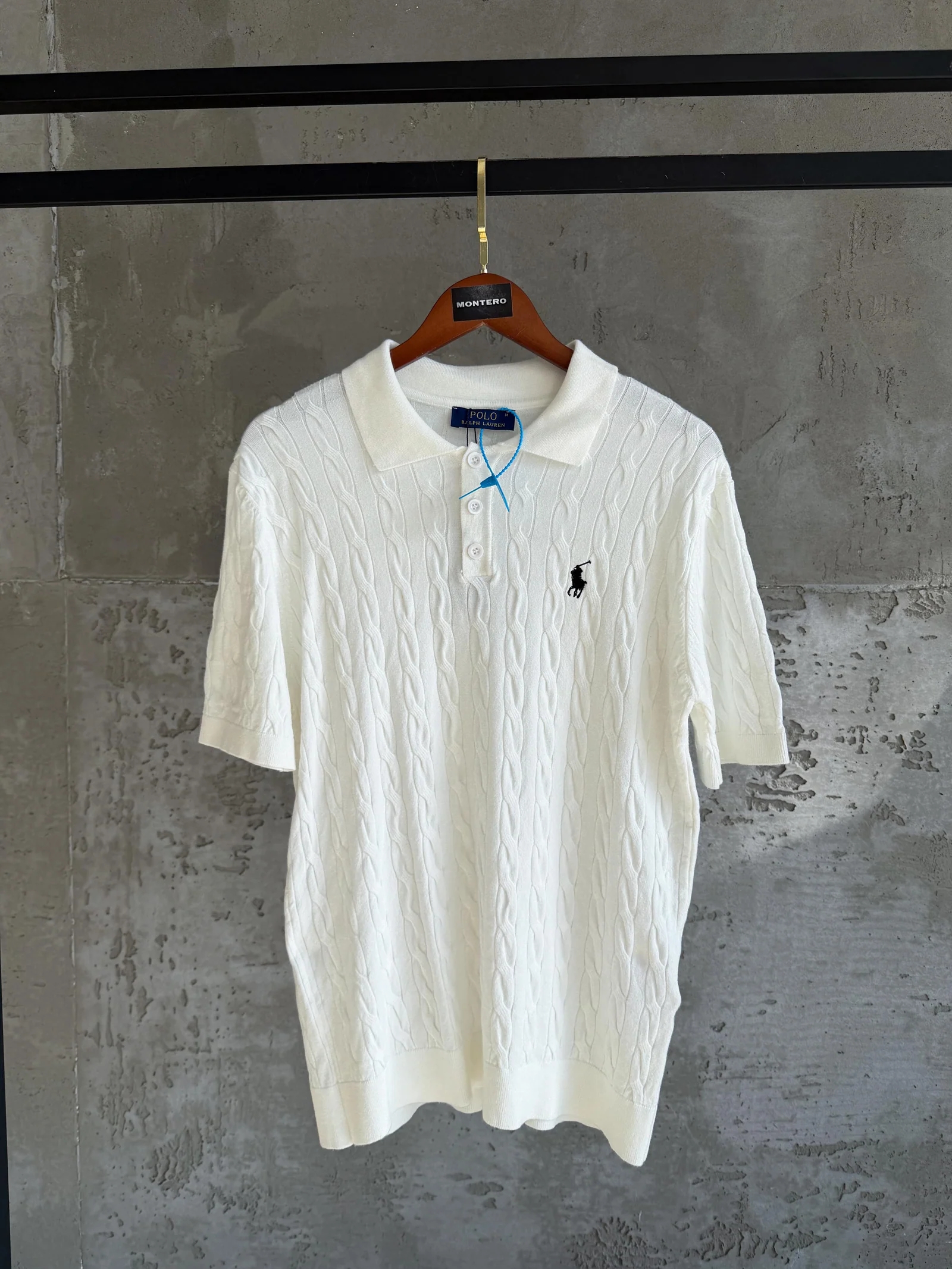 US01 Polo yaka triko beyaz tshirt