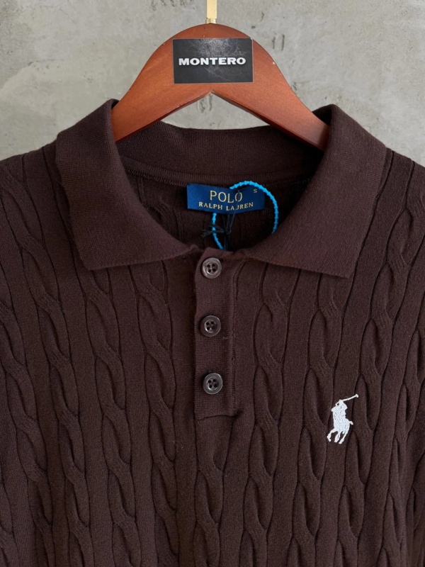 US01 Polo yaka triko acı kahve tshirt