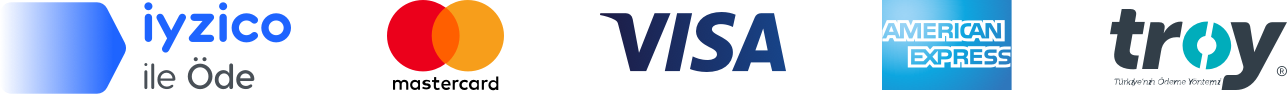 iyzico, Mastercard, Visa, American Express, Troy
